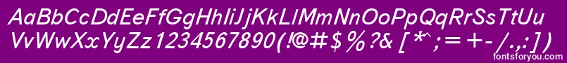 TextbookcItalic Font – White Fonts on Purple Background