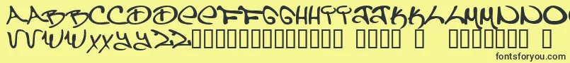 Can Font – Black Fonts on Yellow Background