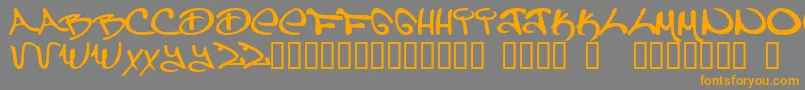 Police Can – polices orange sur fond gris