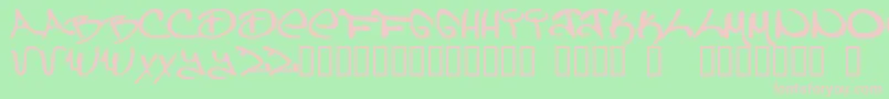 Can Font – Pink Fonts on Green Background