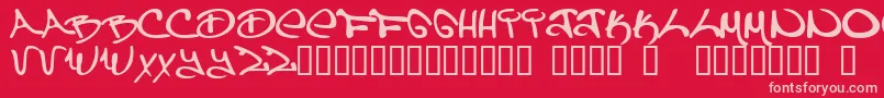 Can Font – Pink Fonts on Red Background