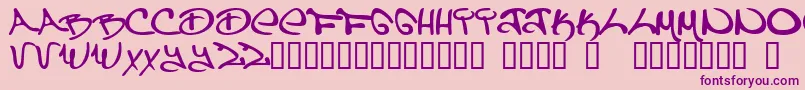 Can Font – Purple Fonts on Pink Background