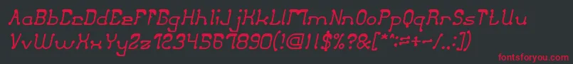 ClubGolfItalic Font – Red Fonts on Black Background