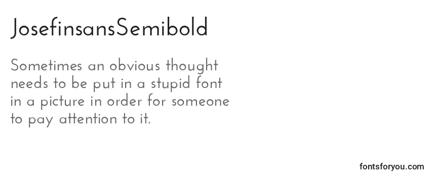 Review of the JosefinsansSemibold Font
