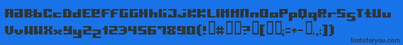 Pormask Font – Black Fonts on Blue Background