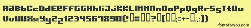 Pormask Font – Black Fonts on Yellow Background