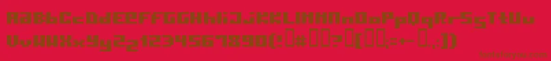 Pormask Font – Brown Fonts on Red Background