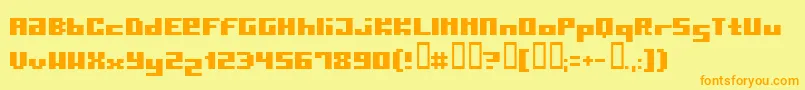 Pormask Font – Orange Fonts on Yellow Background