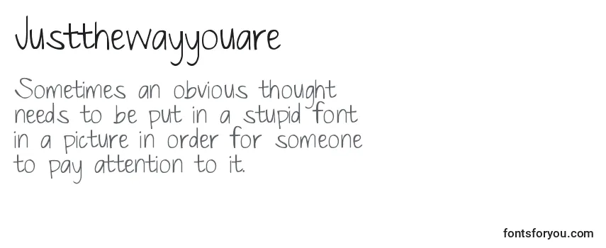 Justthewayyouare Font