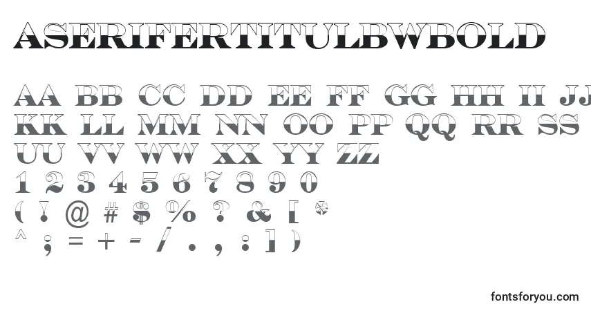 ASerifertitulbwBold-fontti – aakkoset, numerot, erikoismerkit