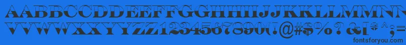 ASerifertitulbwBold Font – Black Fonts on Blue Background
