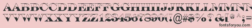 ASerifertitulbwBold Font – Black Fonts on Pink Background