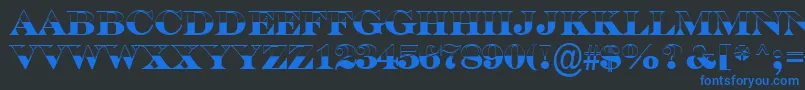 ASerifertitulbwBold Font – Blue Fonts on Black Background