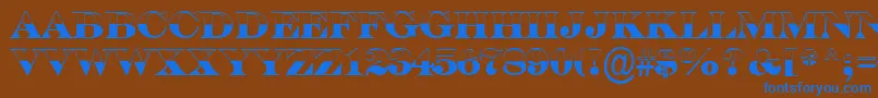 ASerifertitulbwBold Font – Blue Fonts on Brown Background