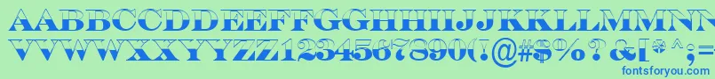 ASerifertitulbwBold Font – Blue Fonts on Green Background