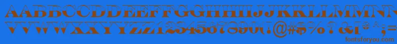 ASerifertitulbwBold Font – Brown Fonts on Blue Background