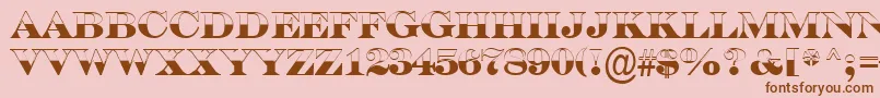 ASerifertitulbwBold Font – Brown Fonts on Pink Background