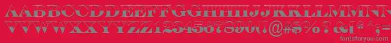 ASerifertitulbwBold Font – Gray Fonts on Red Background