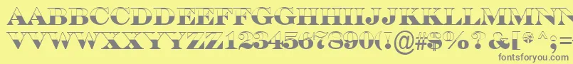 ASerifertitulbwBold Font – Gray Fonts on Yellow Background