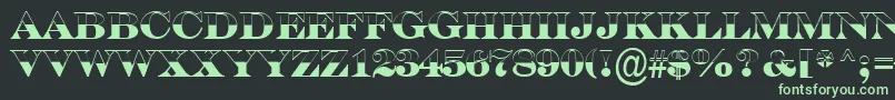 ASerifertitulbwBold Font – Green Fonts on Black Background