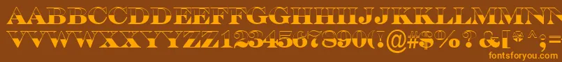 ASerifertitulbwBold Font – Orange Fonts on Brown Background