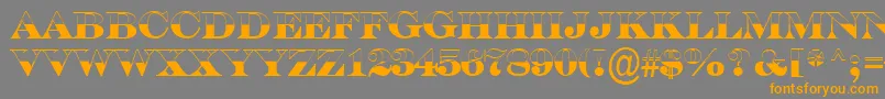 ASerifertitulbwBold Font – Orange Fonts on Gray Background