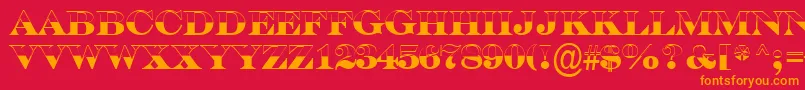 ASerifertitulbwBold Font – Orange Fonts on Red Background