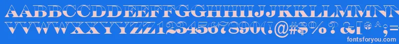 ASerifertitulbwBold Font – Pink Fonts on Blue Background