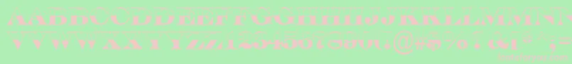 フォントASerifertitulbwBold – 緑の背景にピンクのフォント
