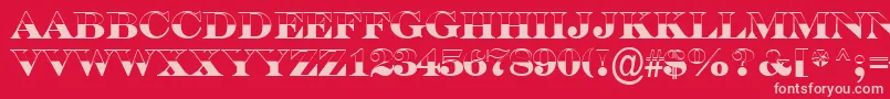 ASerifertitulbwBold Font – Pink Fonts on Red Background