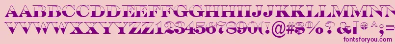 ASerifertitulbwBold Font – Purple Fonts on Pink Background