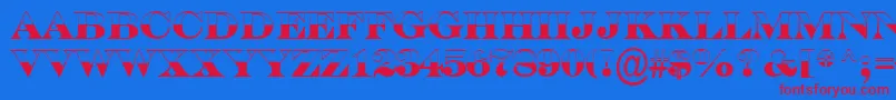 ASerifertitulbwBold Font – Red Fonts on Blue Background