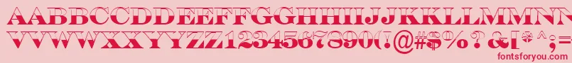 ASerifertitulbwBold Font – Red Fonts on Pink Background