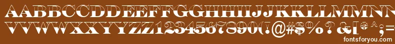 フォントASerifertitulbwBold – 茶色の背景に白い文字