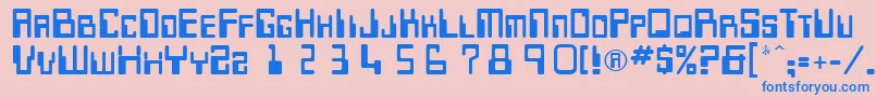 KarolynRegular Font – Blue Fonts on Pink Background