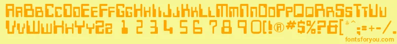 KarolynRegular Font – Orange Fonts on Yellow Background