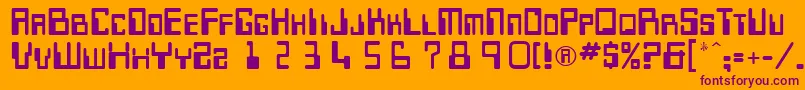 KarolynRegular Font – Purple Fonts on Orange Background