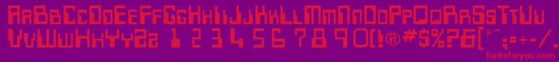 KarolynRegular Font – Red Fonts on Purple Background