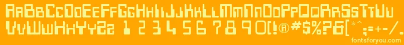 KarolynRegular Font – Yellow Fonts on Orange Background