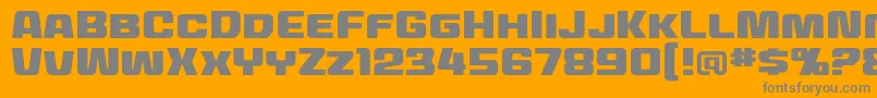 Weitere Informationen zur MecheffectstwobbReg-Schriftart MecheffectstwobbReg-Schriftart – Graue Schriften auf orangefarbenem Hintergrund
