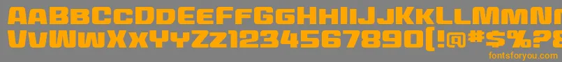 MecheffectstwobbReg Font – Orange Fonts on Gray Background