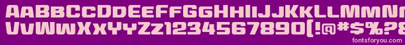 MecheffectstwobbReg Font – Pink Fonts on Purple Background