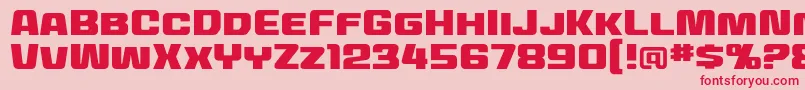 フォントMecheffectstwobbReg – ピンクの背景に赤い文字