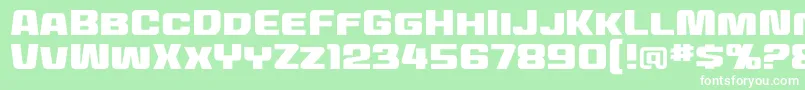 フォントMecheffectstwobbReg – 緑の背景に白い文字