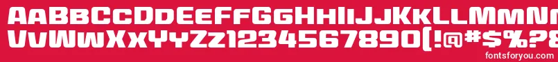 フォントMecheffectstwobbReg – 赤い背景に白い文字