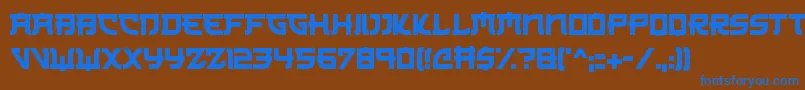 Japanese3017 Font – Blue Fonts on Brown Background