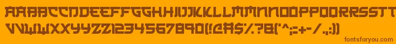 Japanese3017 Font – Brown Fonts on Orange Background