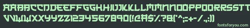Japanese3017 Font – Green Fonts on Black Background