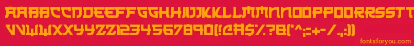 フォントJapanese3017 – 赤い背景にオレンジの文字