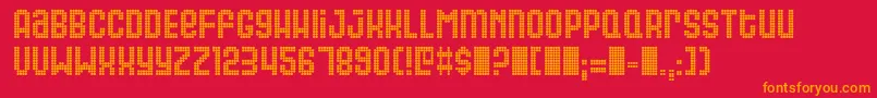 Gas Font – Orange Fonts on Red Background